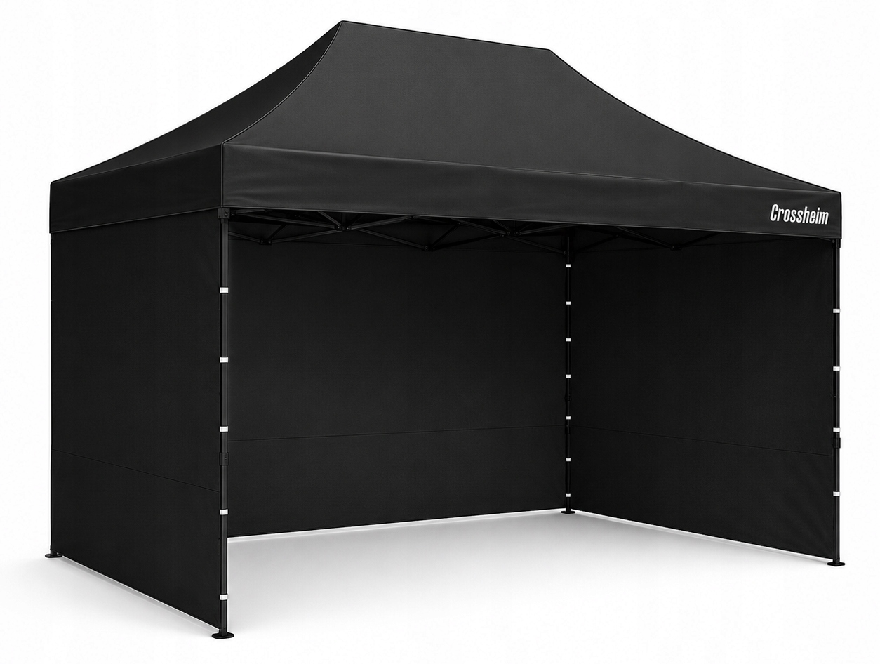 Crossheim Nůžkový stan 3 x 4,5 m Profi černý