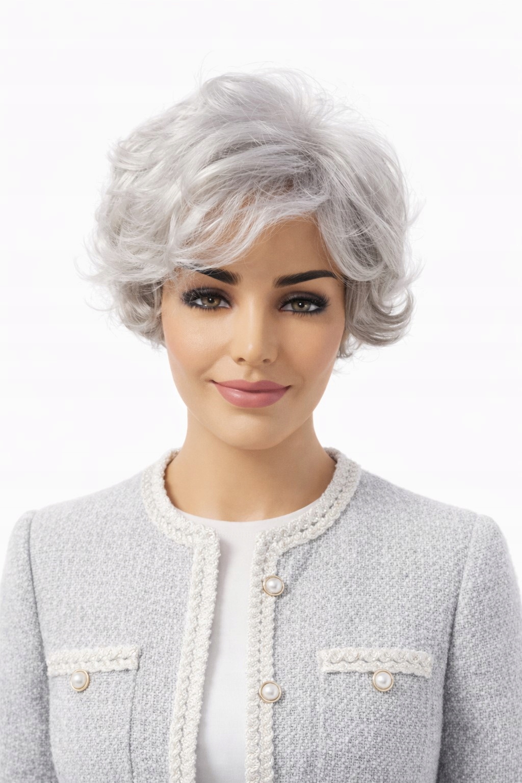 Krátká vlnitá paruka Sunshine/Gisela Mayer šedá mix ombre -Nessaja