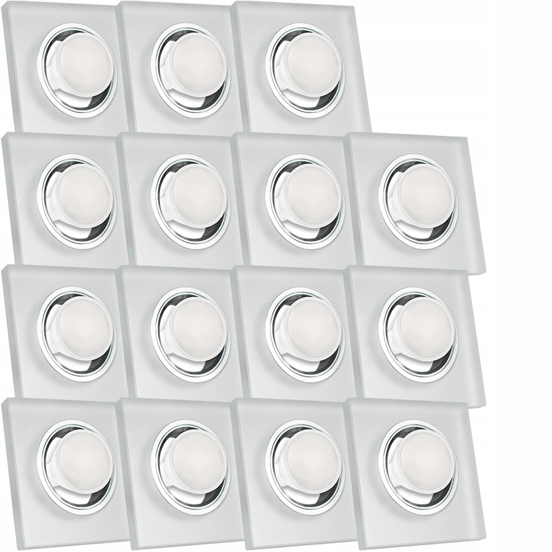 15X Skleněná Zapuštěná Lampa Námraza Kolo Silné Sklo Žárovka 7W