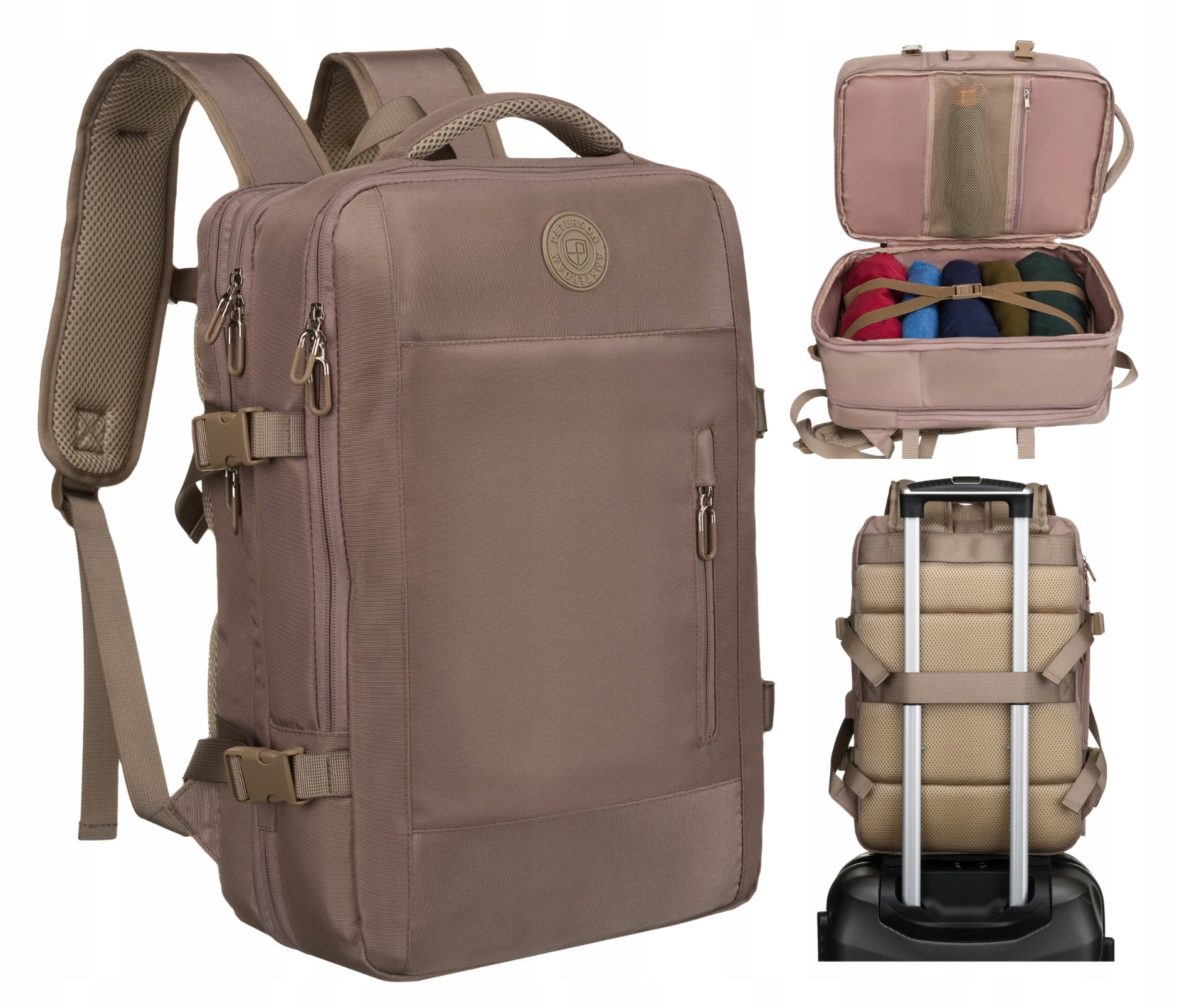 Batoh do letadla cestovní prostorný příruční zavazadlo Usb na městský notebook