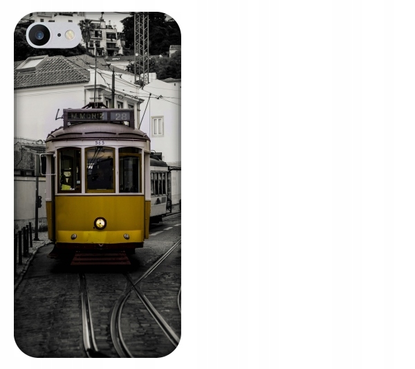 

Etui pokrowiec iPhone 7 Lizbona zólty tramwaj