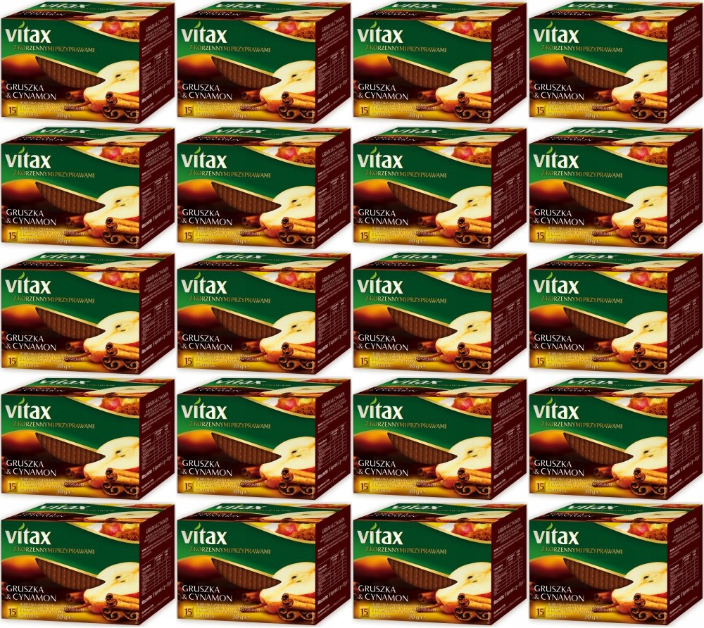 Gruszka Cynamon herbata owocowa Korzenna Vitax 15 Kopertek x20