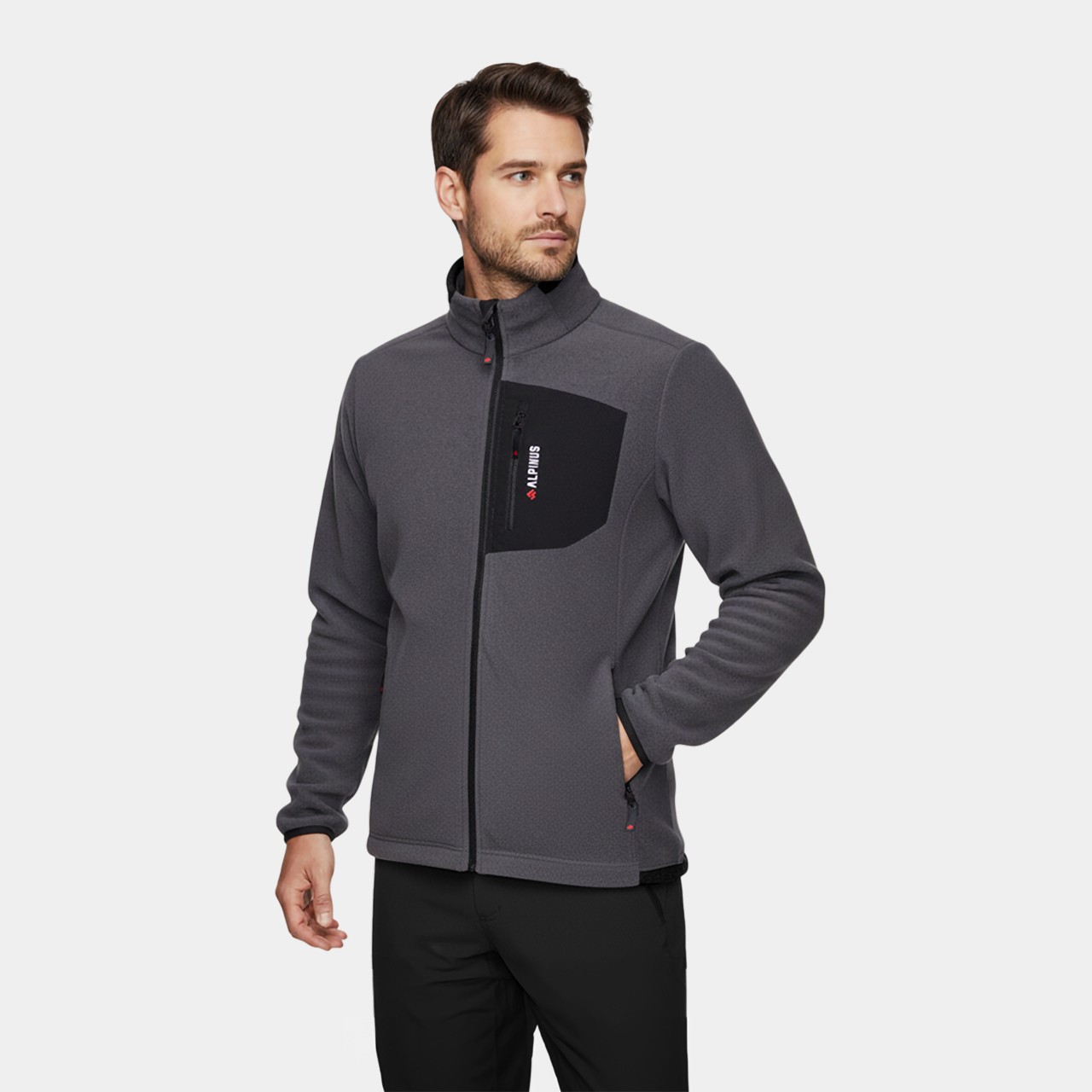 Bluza polarowa męska Alpinus Furka 100 Pro szara AR35489