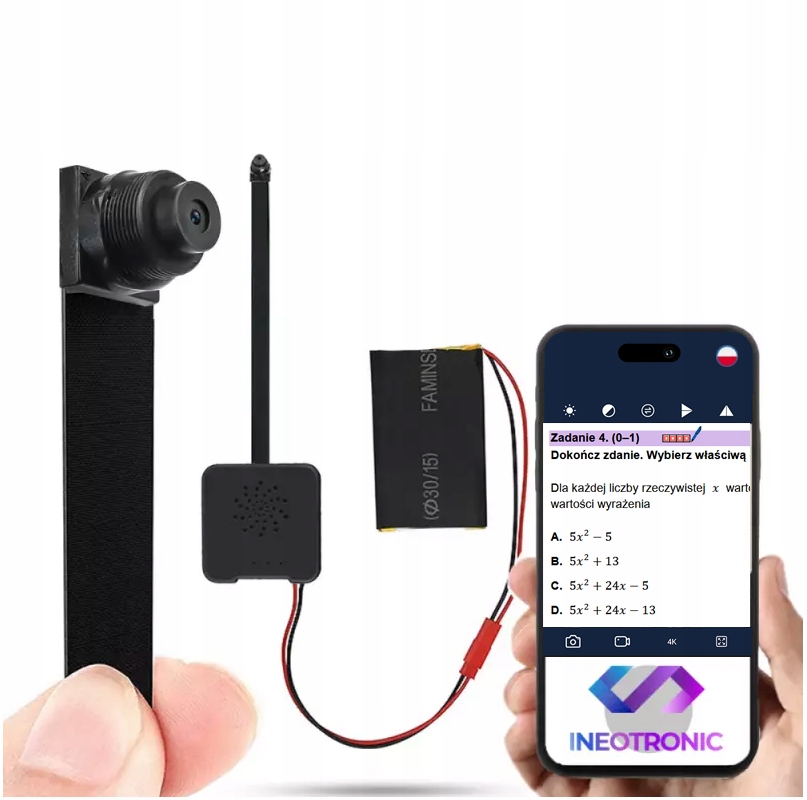 Mini Špionážní Kamera Skrytá Ip Wifi Pro Text Na Zkoušku Aplikace Pl