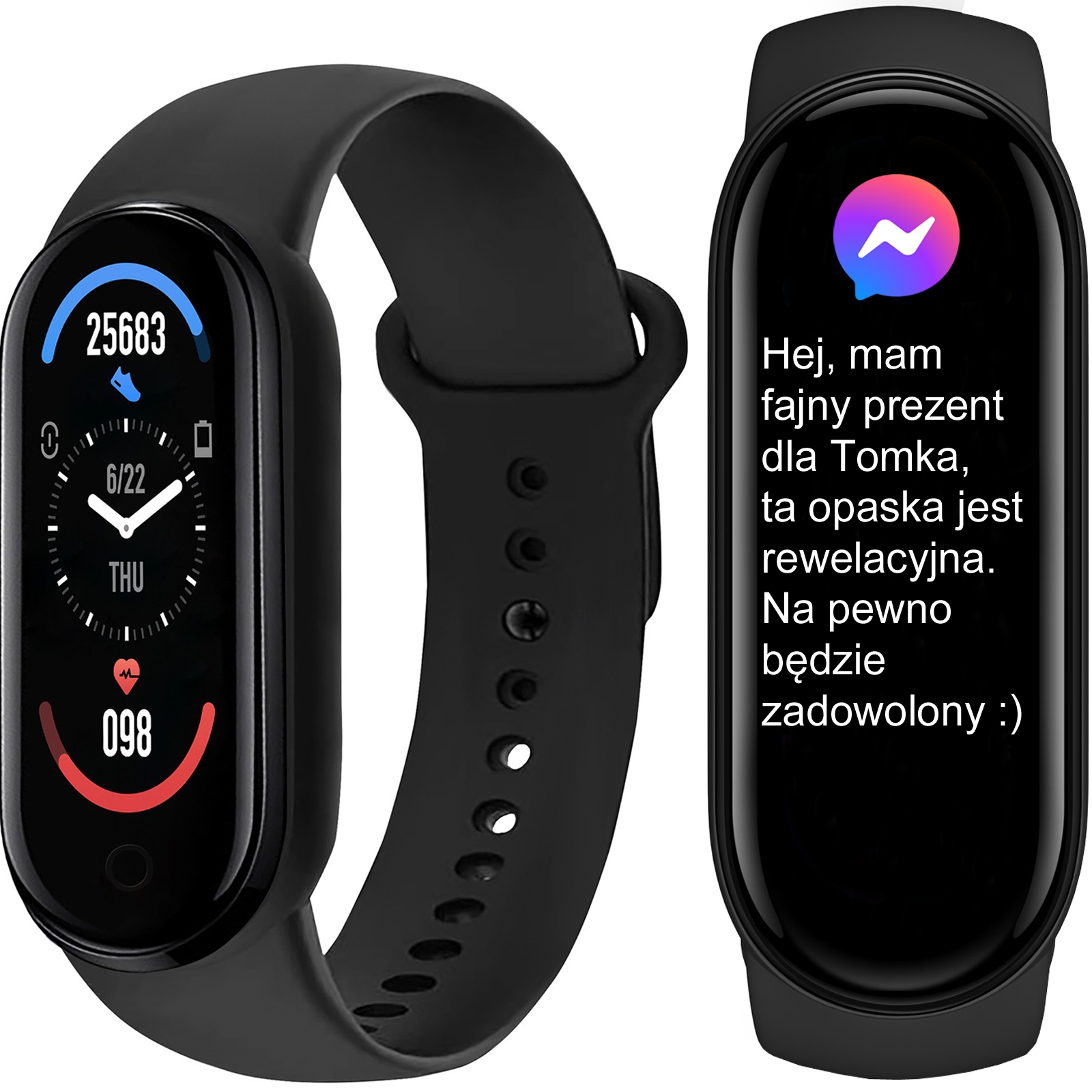 

Smartwatch Smartband Opaska Sportowa Zegarek M6