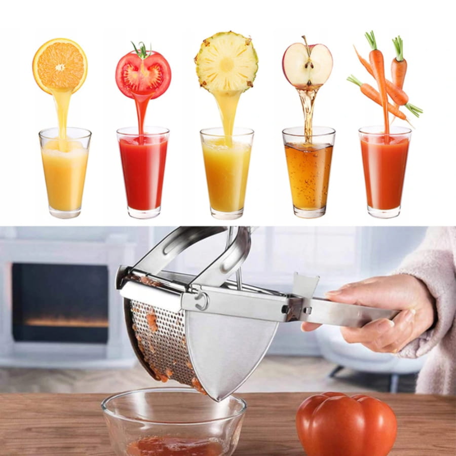 Praska, wyciskarka do ziemniaków, warzyw, Srebrna Rodzaj praska