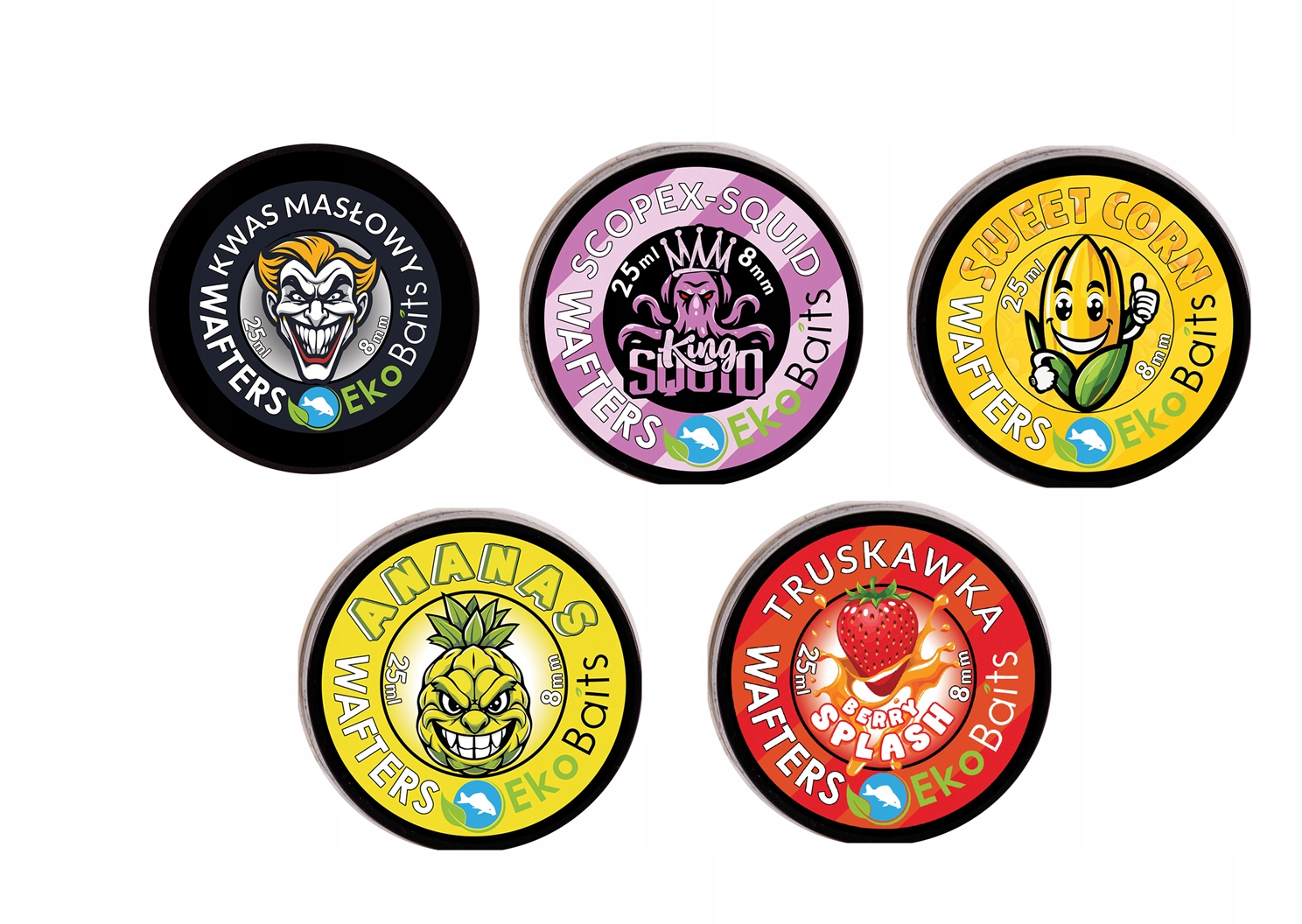 Eko Baits Zestaw Method Feeder Topowe Waftersy 8mm Zestaw Wafters x5