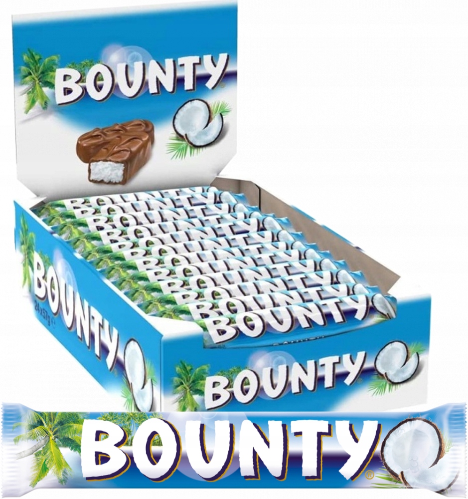 Bounty baton kokosowy w mlecznej czekoladzie 57g x24