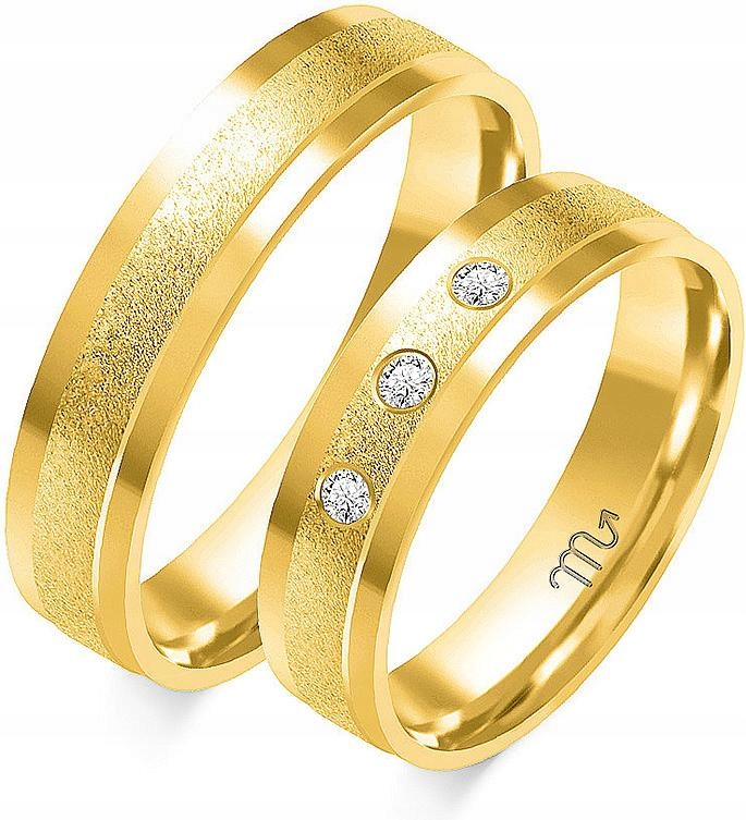 Moderní zlatý snubní prsten 585 r 14 15 16 dámský, módní pro muže 14k