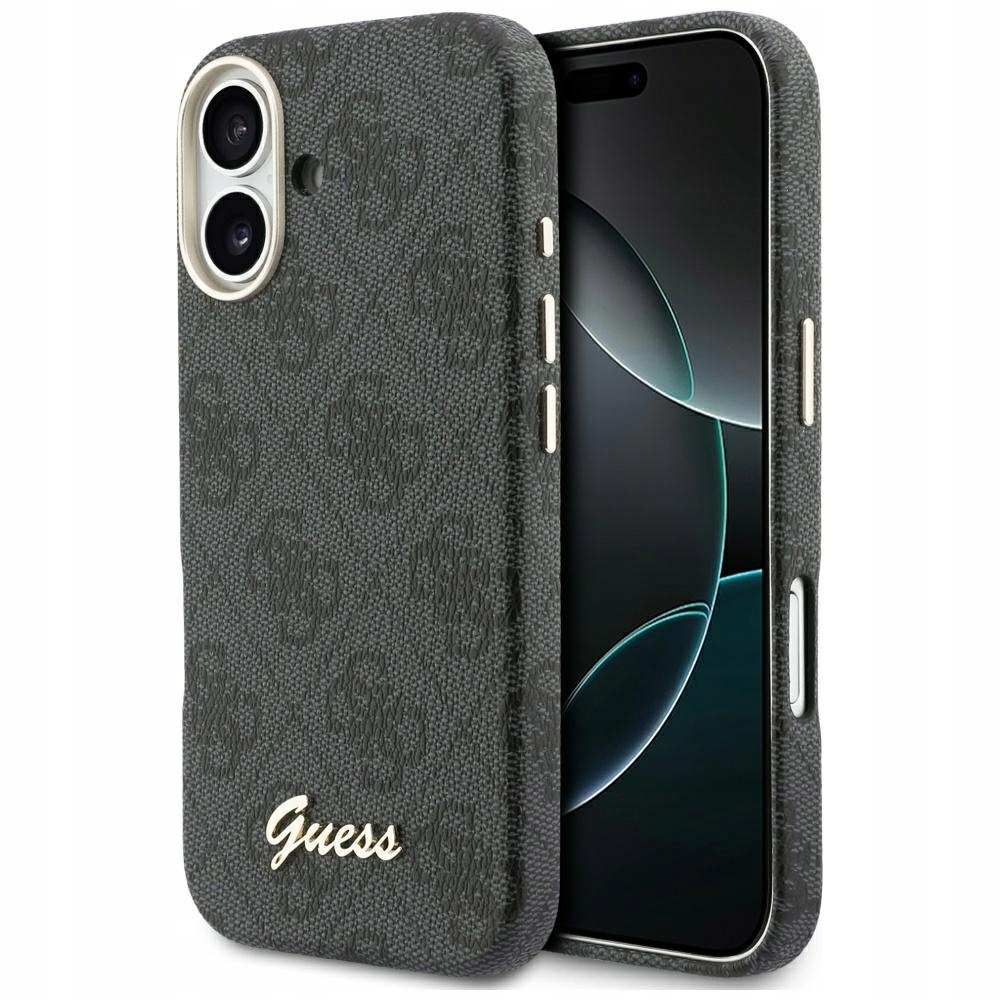 Pouzdro Guess 4G Script MagSafe pro iPhone 17, černé