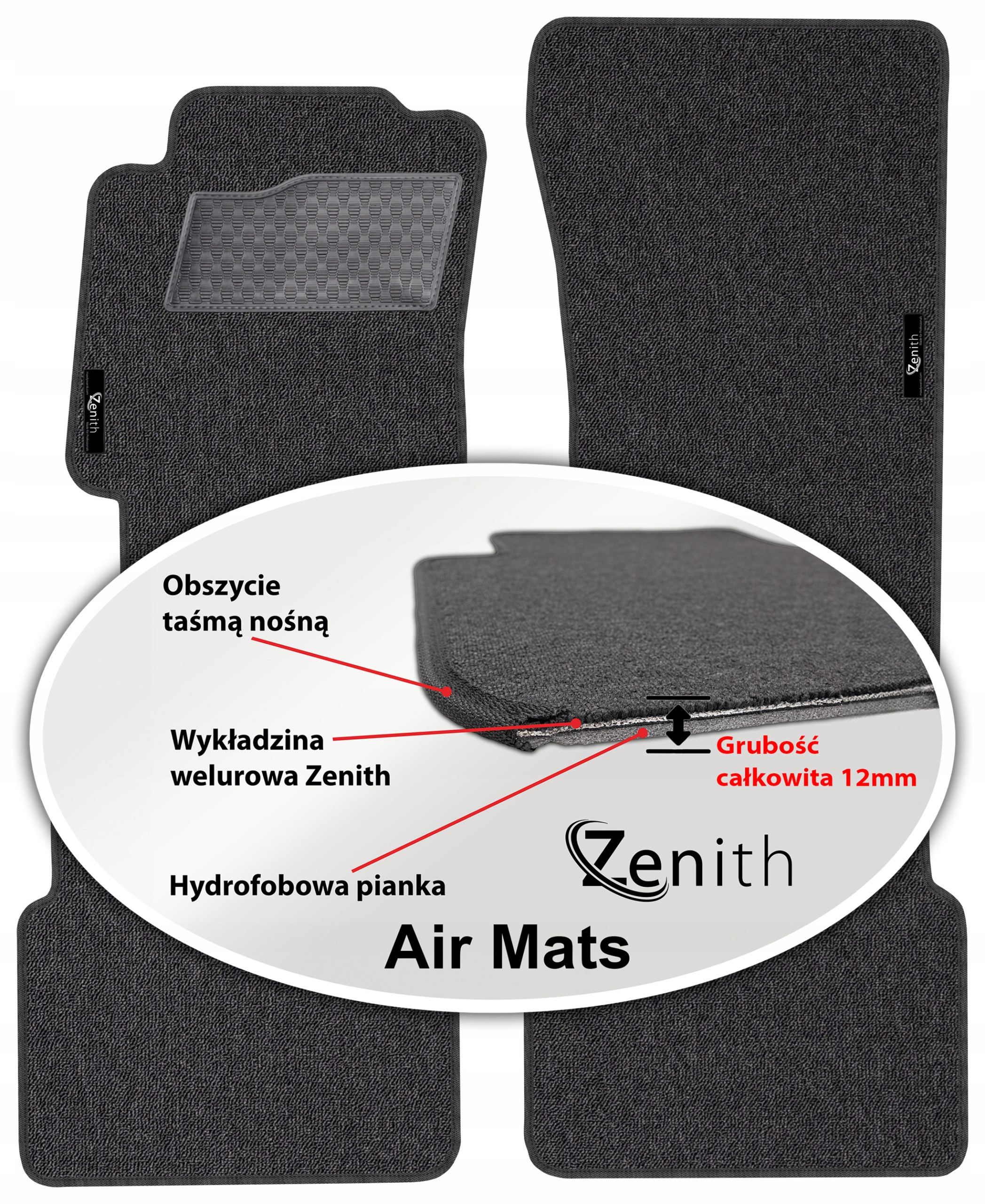 Honda Accord V Coupe 1994-1998 Velúrové koberčeky do auta Zenith Air Mats
