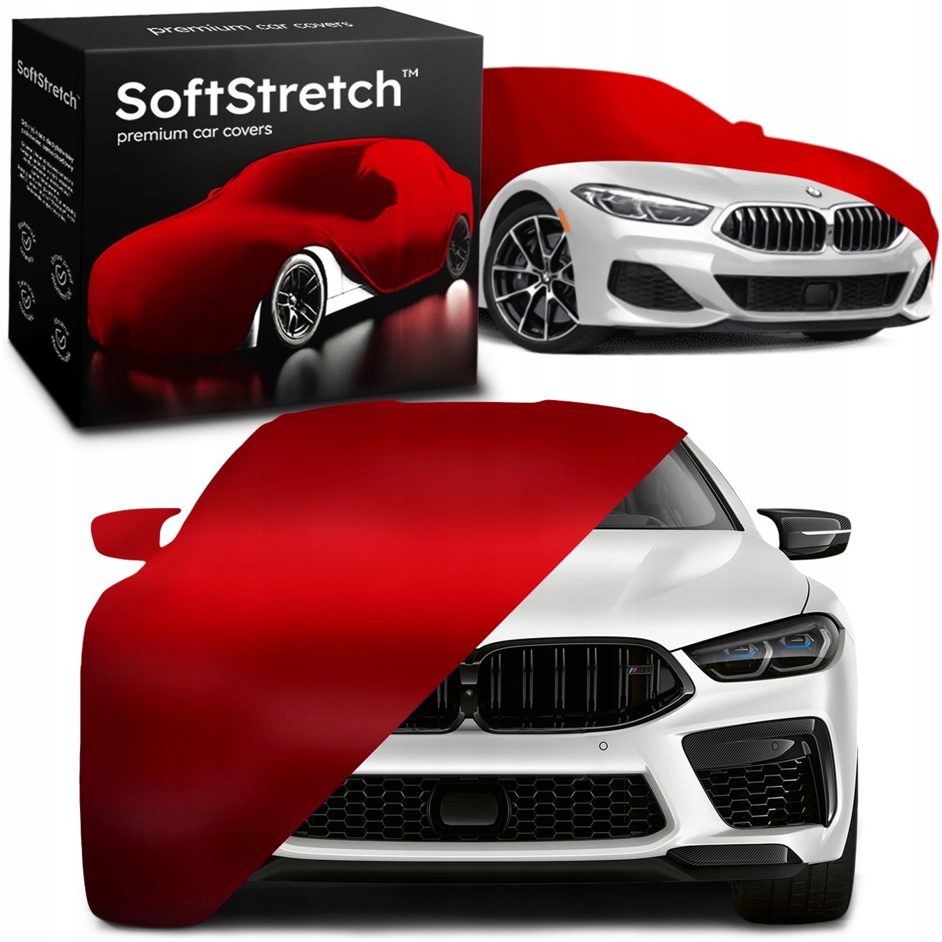 Kryt do auta SoftStretch pro Bmw řady 8 Gran Coupe červený