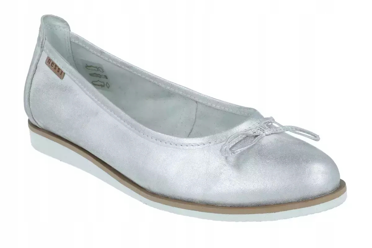 Baleriny Nessi 77706 srebrny R42
