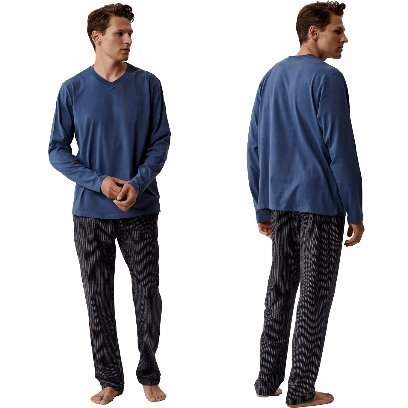 Pánské Pyžamo Atlantic NMP389/NĚC/HRA S Dlouhým Rukávem A Kalhoty *L*