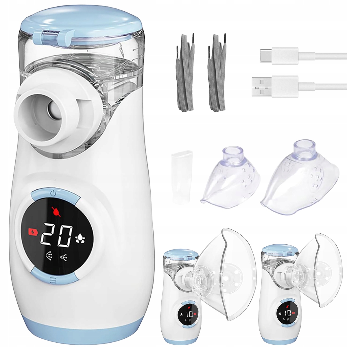 Inhalator Nebulizator przenośny Akumulatorowy MY135-B Cichy