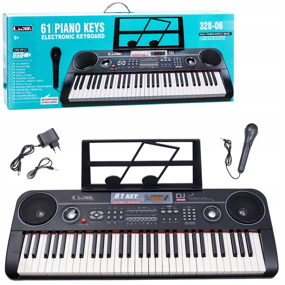 

Organy Keyboard mikrofon 61klawisz 328-06 IN0082