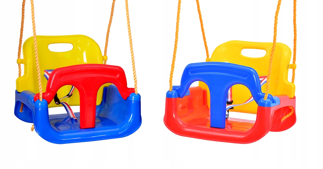 HUŚTAWKA OGRODOWA dla Dzieci 4w1 ZEWNĘTRZNA lub DOMOWA + STOLIK Kubełkowa Materiał tworzywo