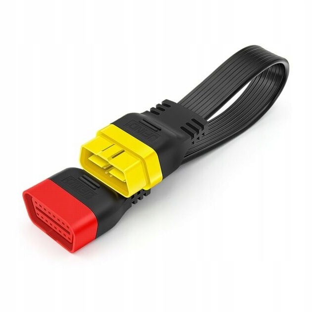 Jfind płaski przedłużacz serwisowy Obd-ii 36 cm gniazdo/wtyk OBD-2 16żyłowy