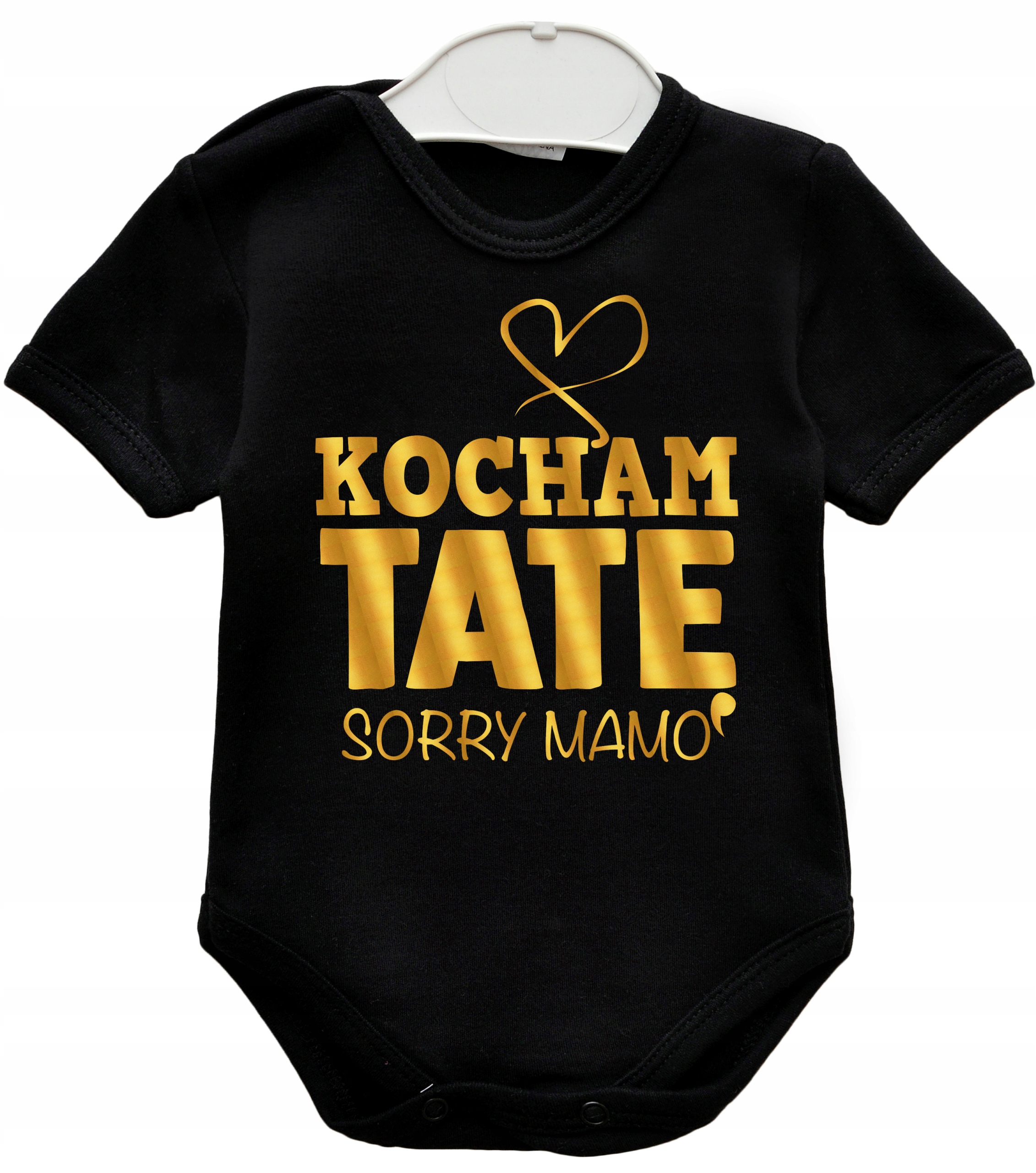 

Body niemowlęce napisy Kocham Tatę sorry Mamo r 80