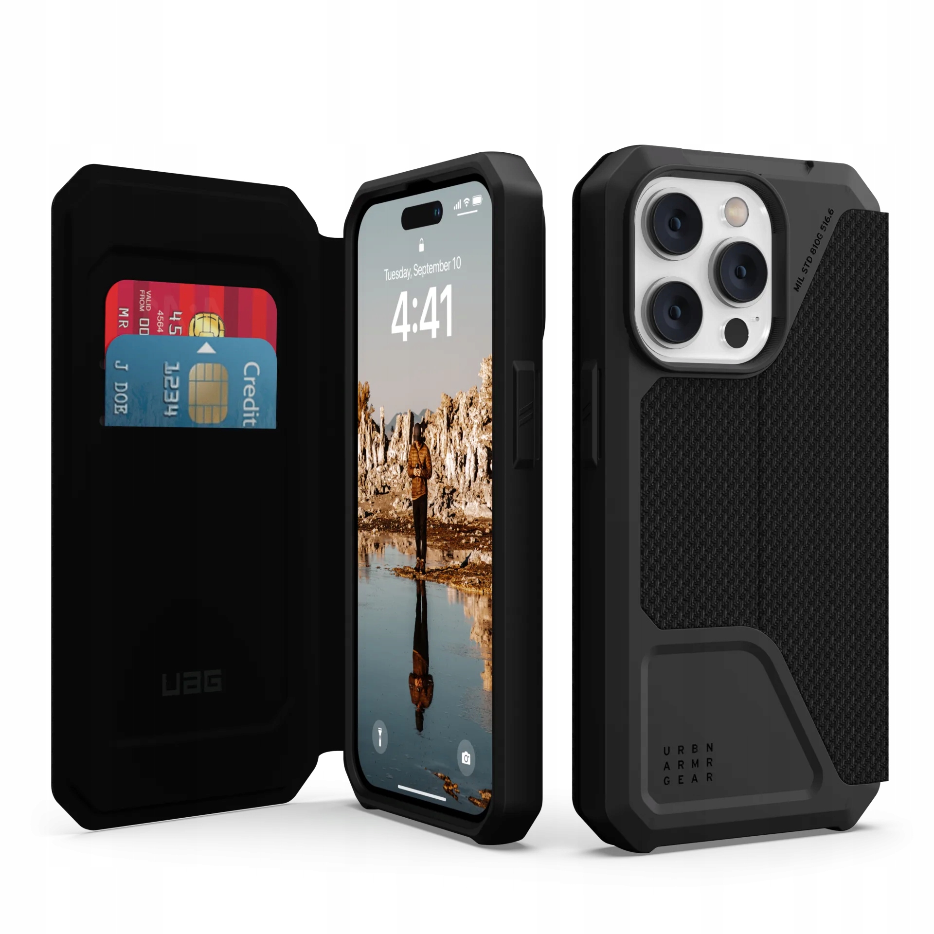 Uag Metropolis Kevlar flipové pouzdro obal Pancéřové pouzdro pro iPhone 14 Pro