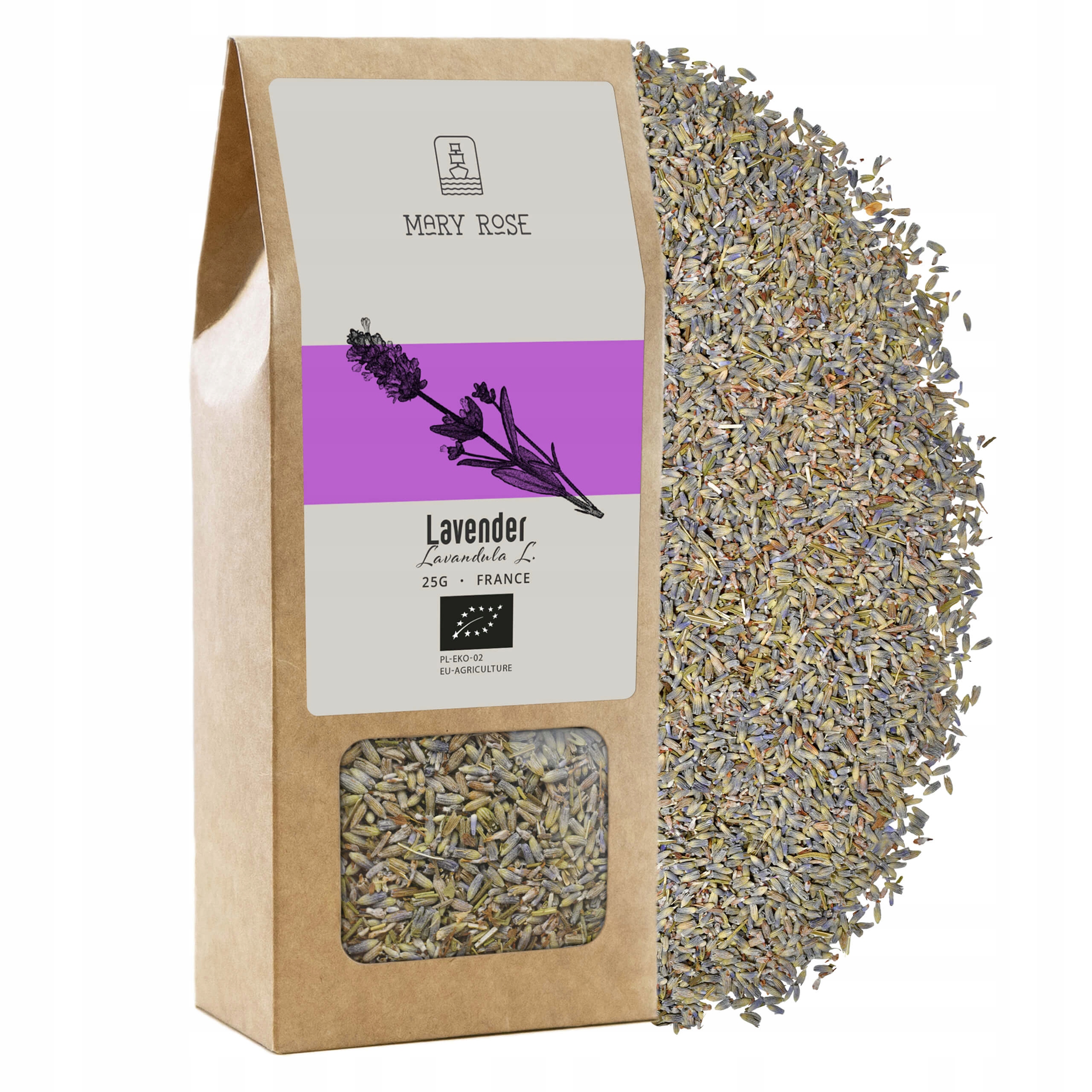 

Suszone Kwiaty Jadalne lawendy Lawenda 25 g Bio