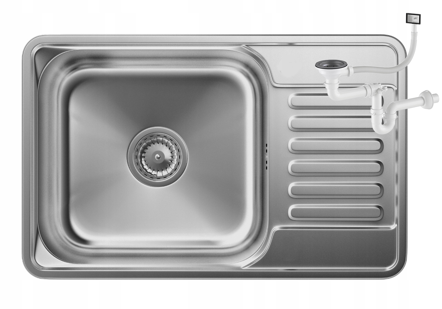 Umývadlo 1KOM Oceľový Saténový Odkvapkávač TURI66