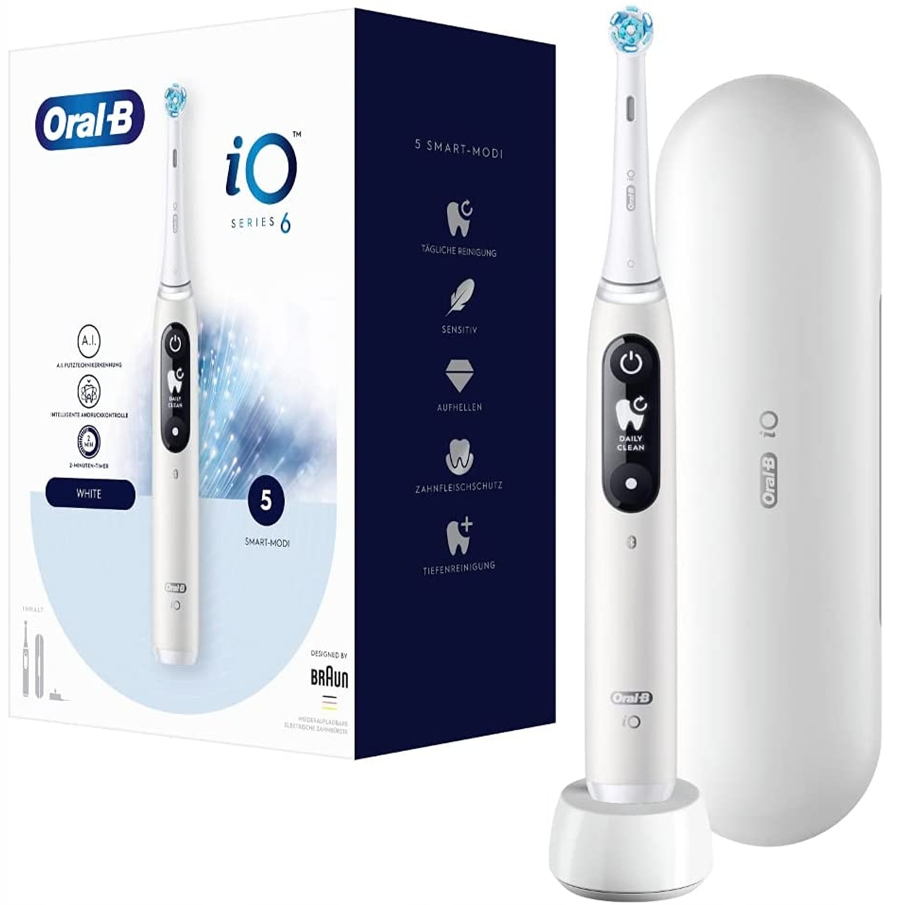 Elektryczna Szczoteczka Magnetyczna Do Zębów Oral-b iO Series 6 Biała Etui