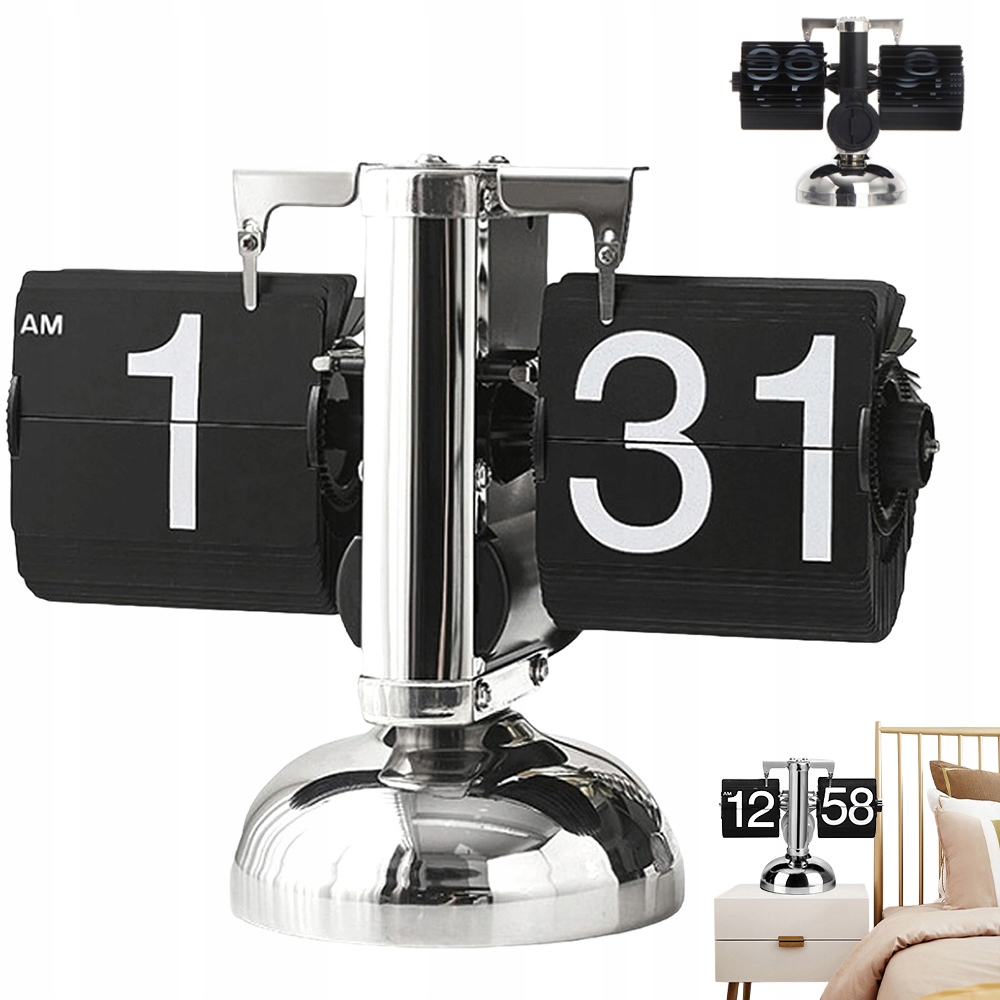 Hodiny Flip Retro S Nastavením Času Abs Do Obývacího Pokoje Obývací Pokoj Ložnice Kancelář