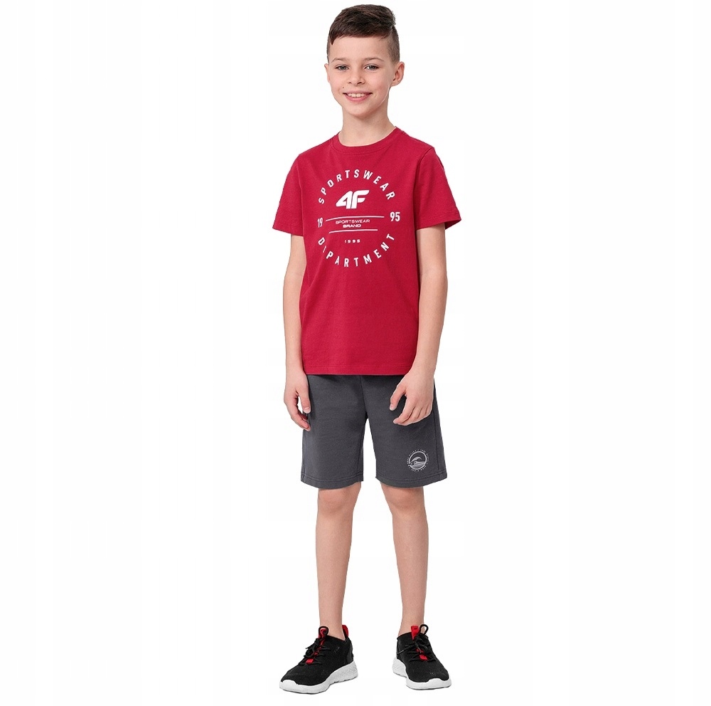 KOSZULKA CHŁOPIĘCA 4F T-SHIRT BAWEŁNA 152 Dekolt okrągły