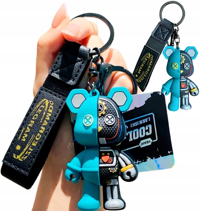 Brelok do kluczy torebki miś robot breloczek Wzór dominujący bez wzoru