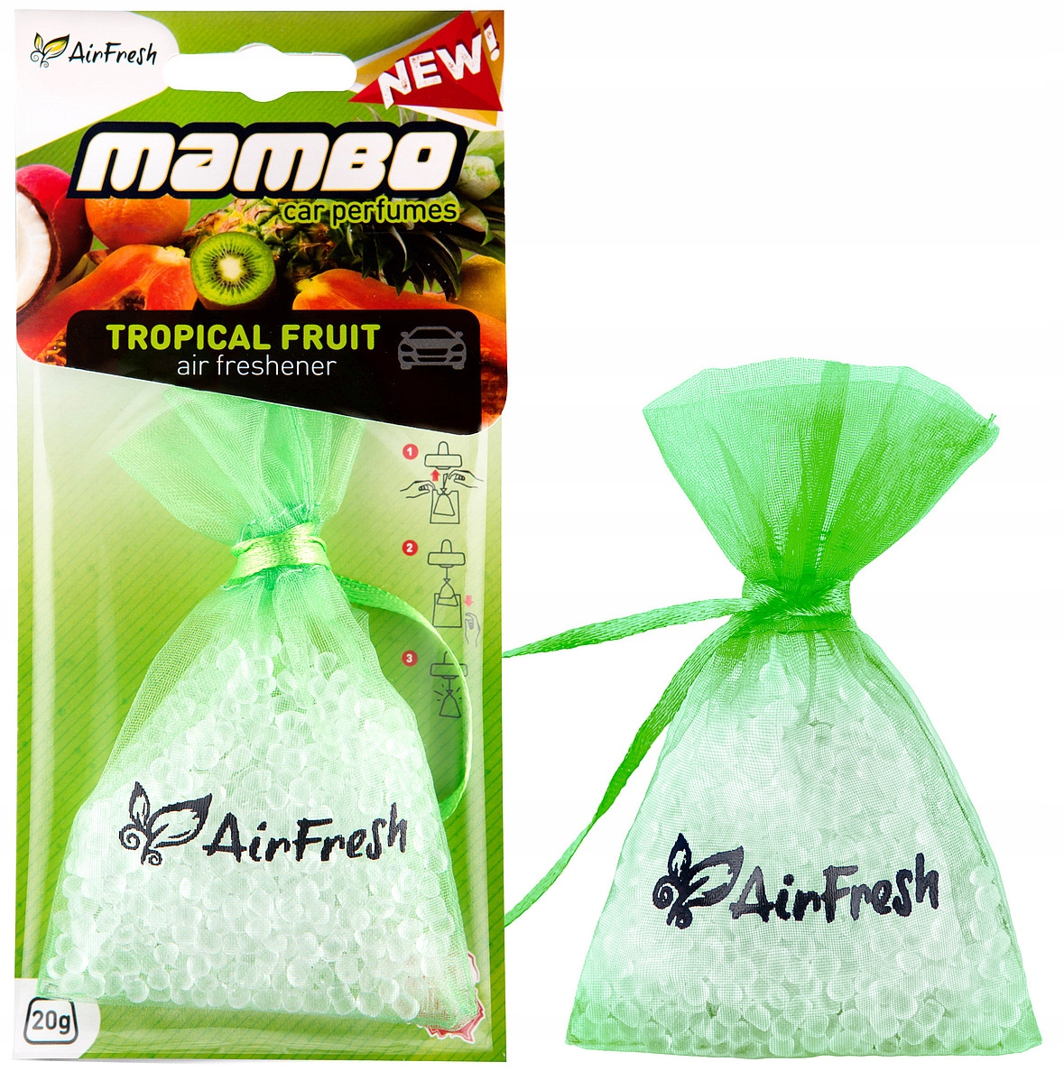 

Zawieszka woreczek AirFresh Mambo zapach Tropical