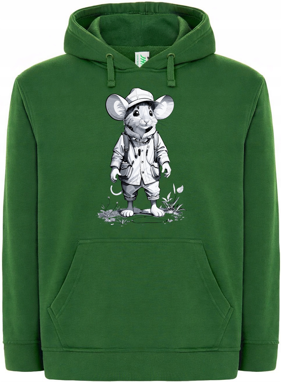 Mikina s kapucí Myška Šedá Myška Módní r.XXL