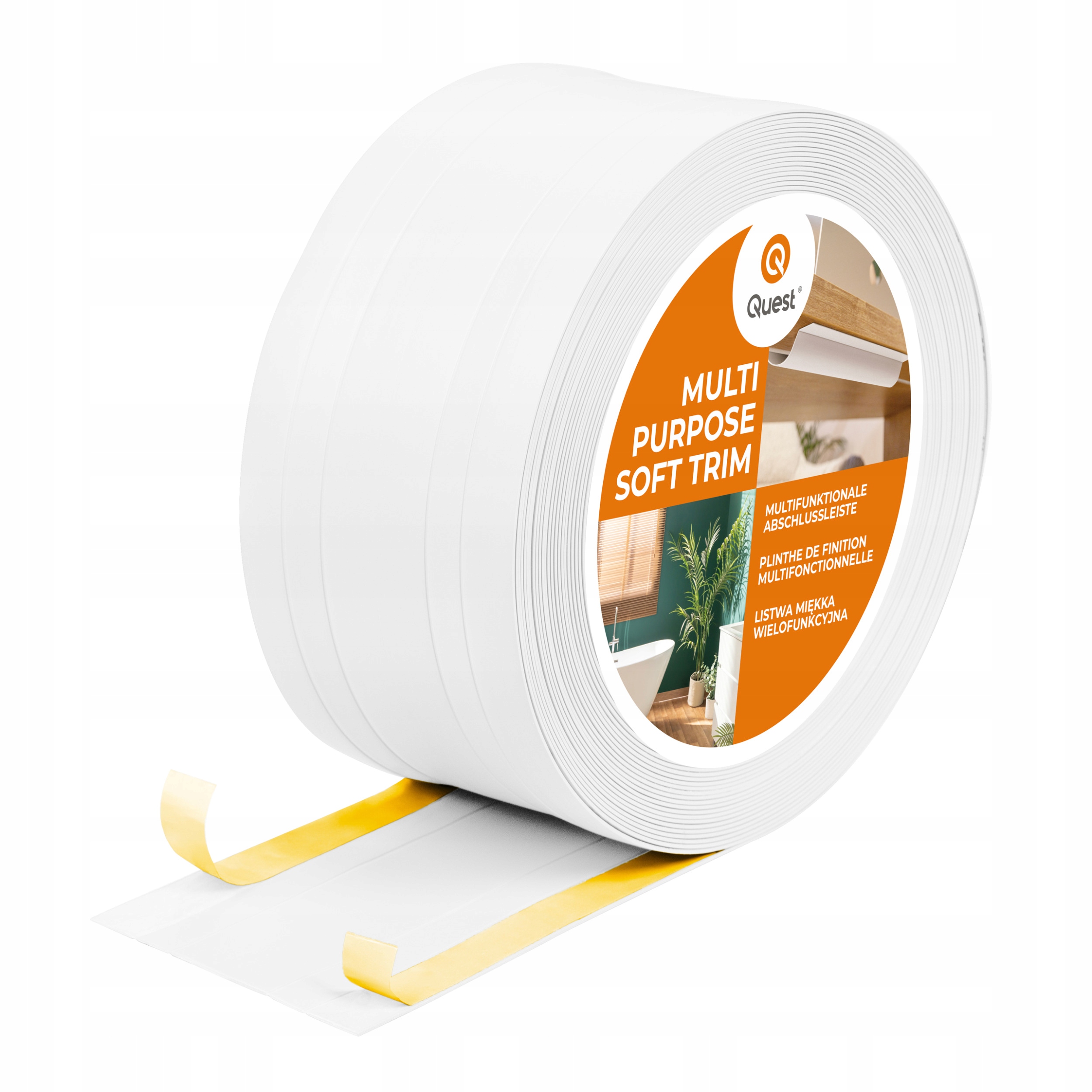 Pvc dokončovací lišta 2v1 samolepicí, bílá 110 mm, 10 m, W4