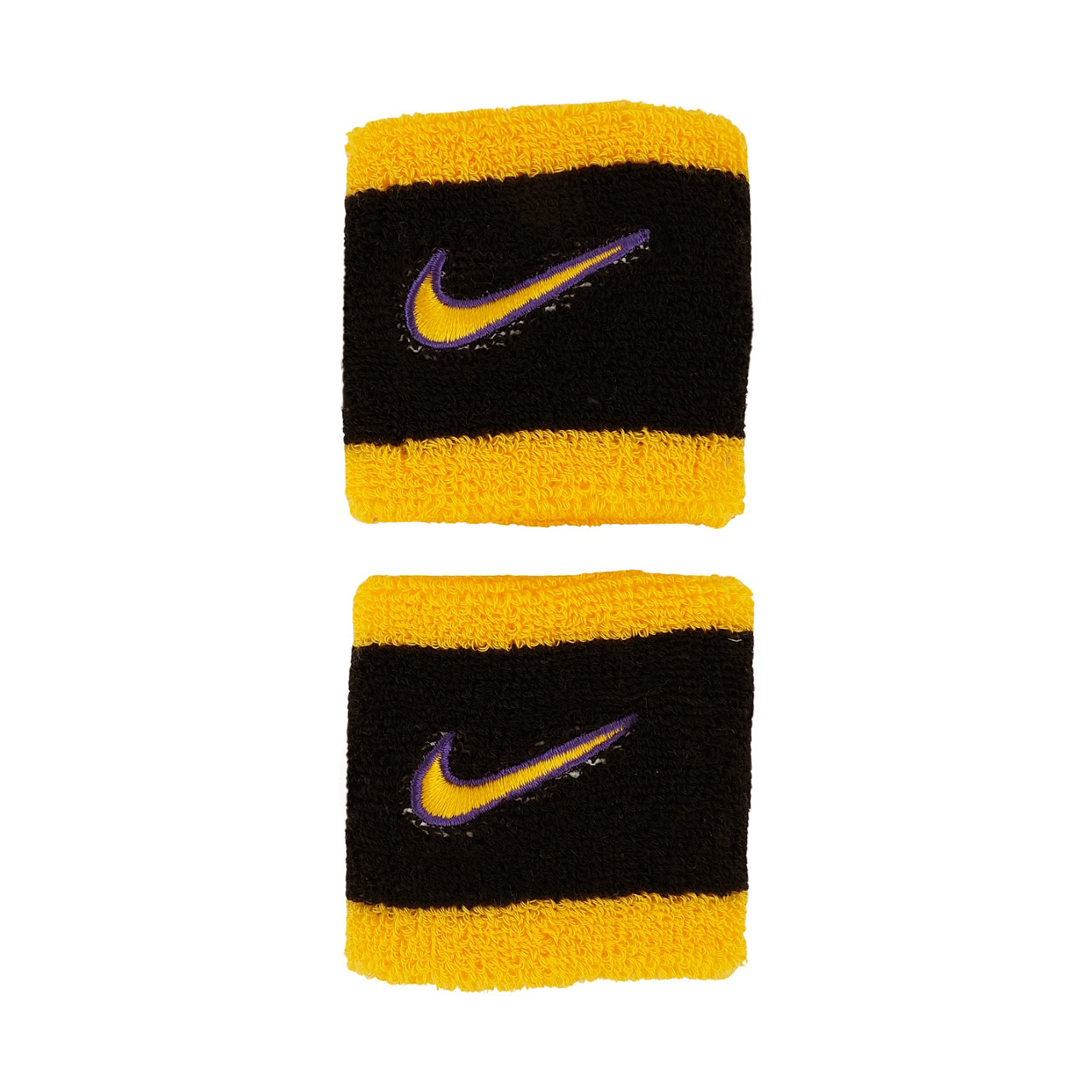 Frotky na ruku Nike Swoosh Wristbands 2 ks černo-žluté N1012405009OS