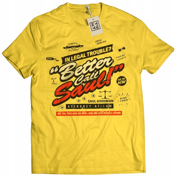 Koszulka Better Call Saul BCS żółta L