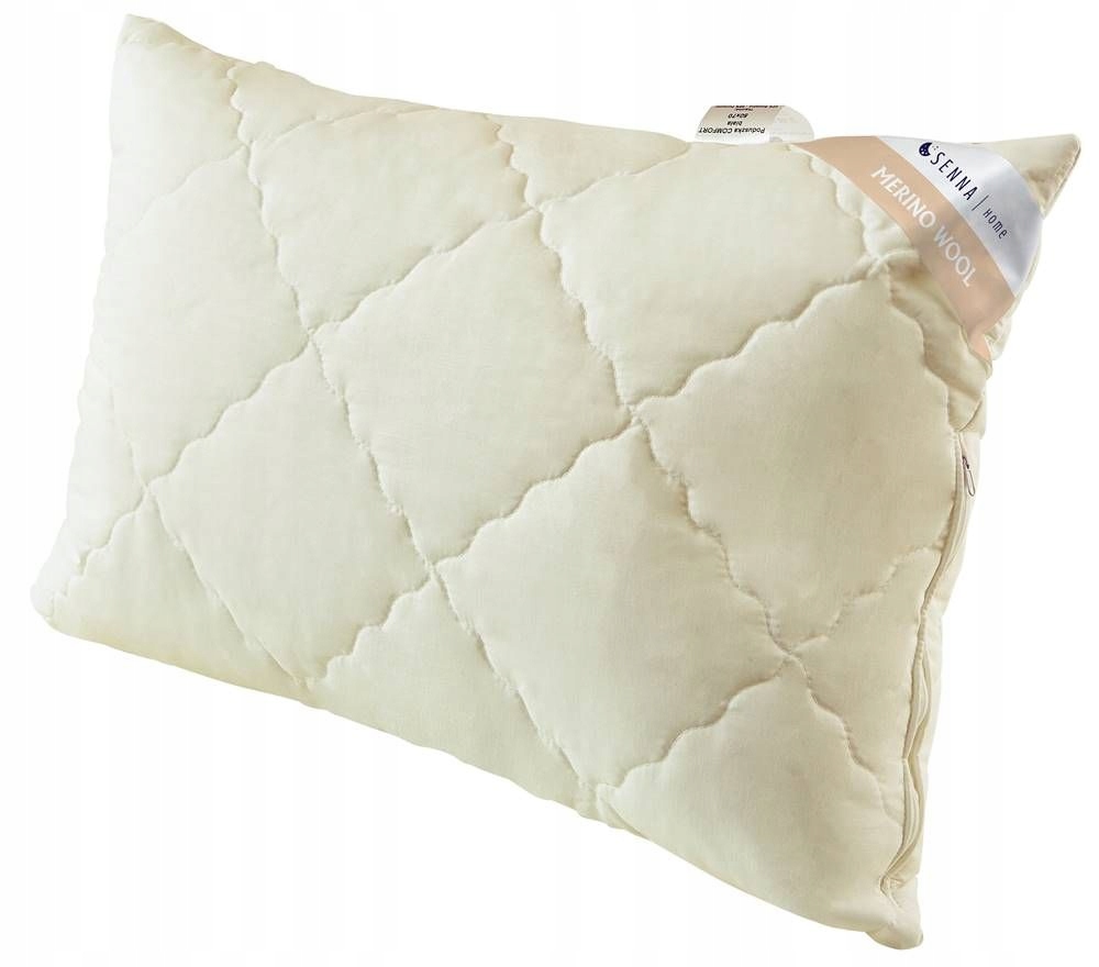 Poduszka 50x70 wełniana Merino Wool kremowa 700g