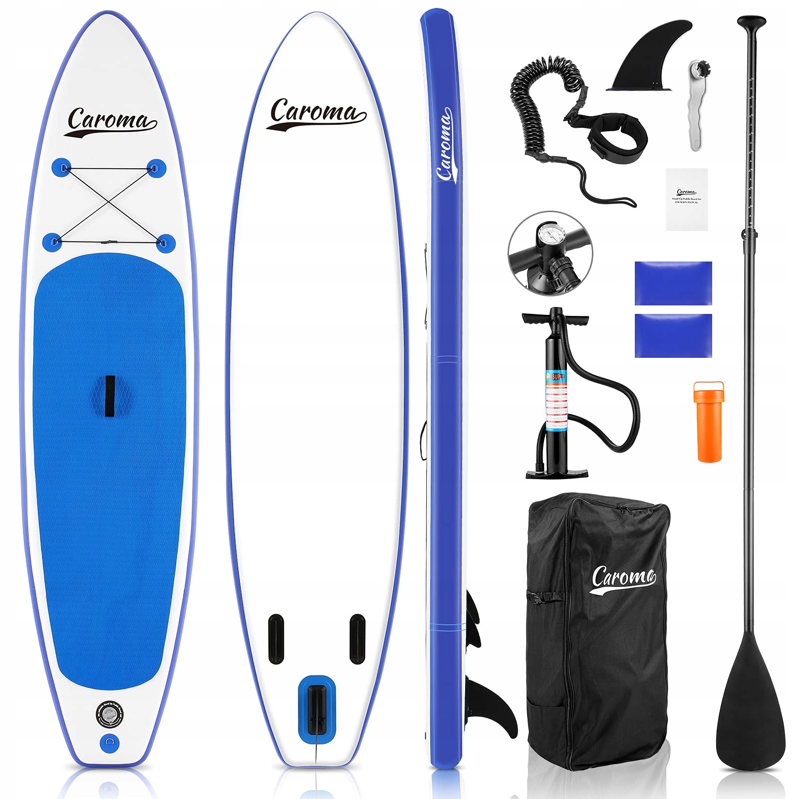 Dmuchana deska SUP do pływania Caroma 320 x 76 x 15 cm