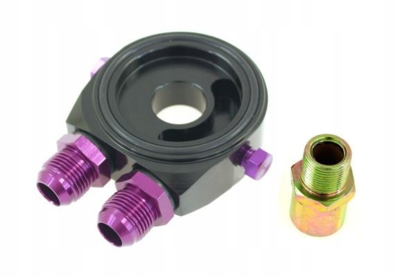 OIL COOLER ADAPTER BLACK AN8