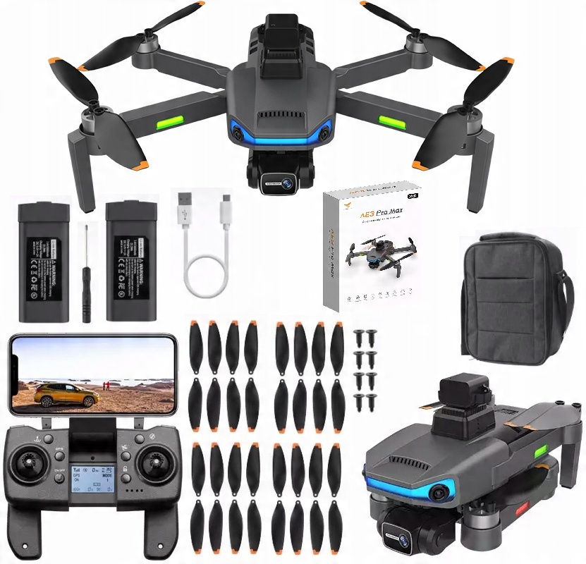 

Dron Z Kamera 8K Hd AE3 Pro Max Combo Gimbal 5000m