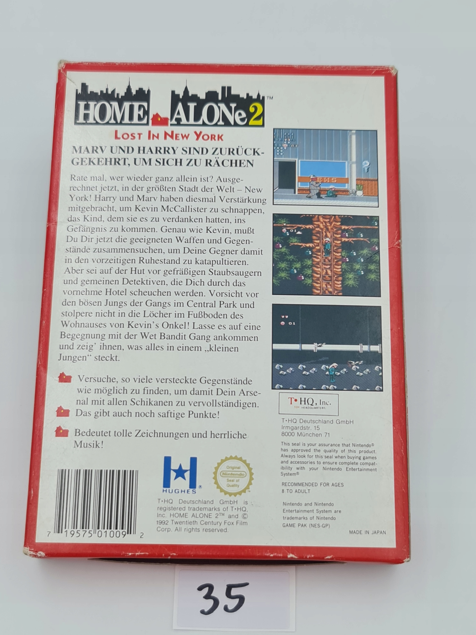 NINTENDO NES HOME ALONE 2 LOST IN NEW YORK Platforma Nintendo NES
