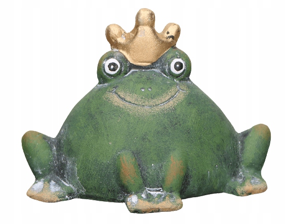 

Żaba ceramiczna z koroną na głowie 8x10cm