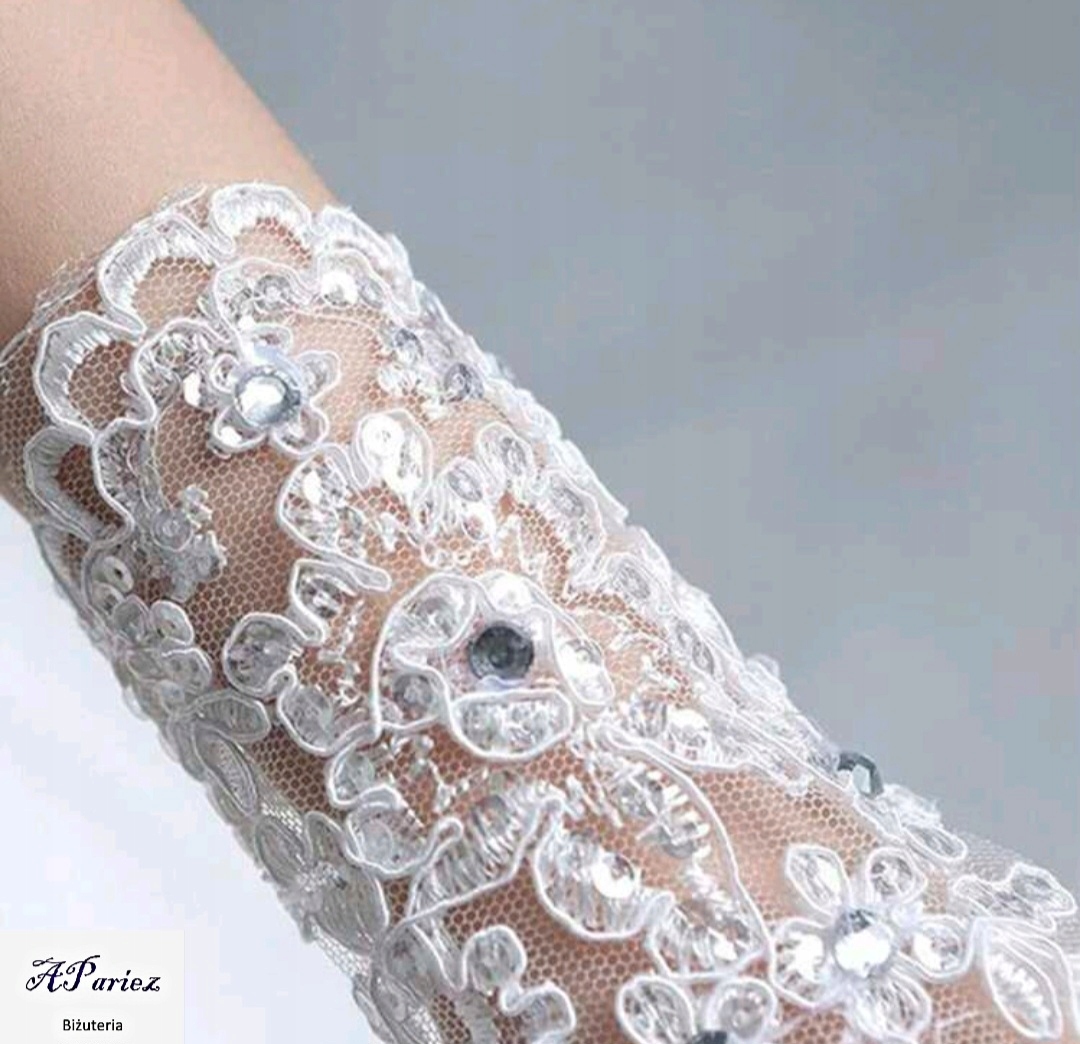 Do0014 Rękawiczki ślubne księżniczka Marka bez marki