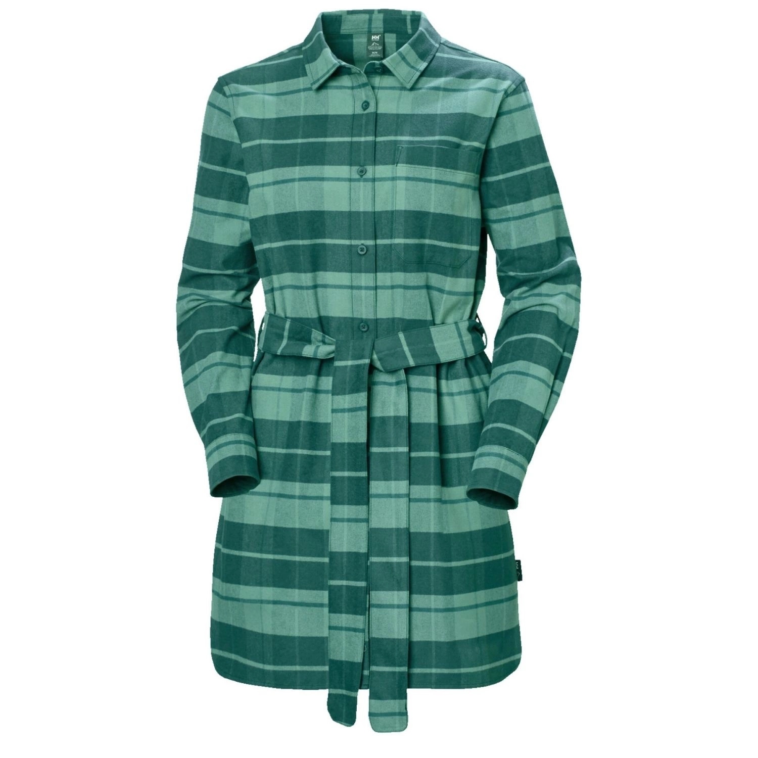 Flanelové Šaty Helly Hansen s dlouhým rukávem, kostkované, nad kolena vel. M