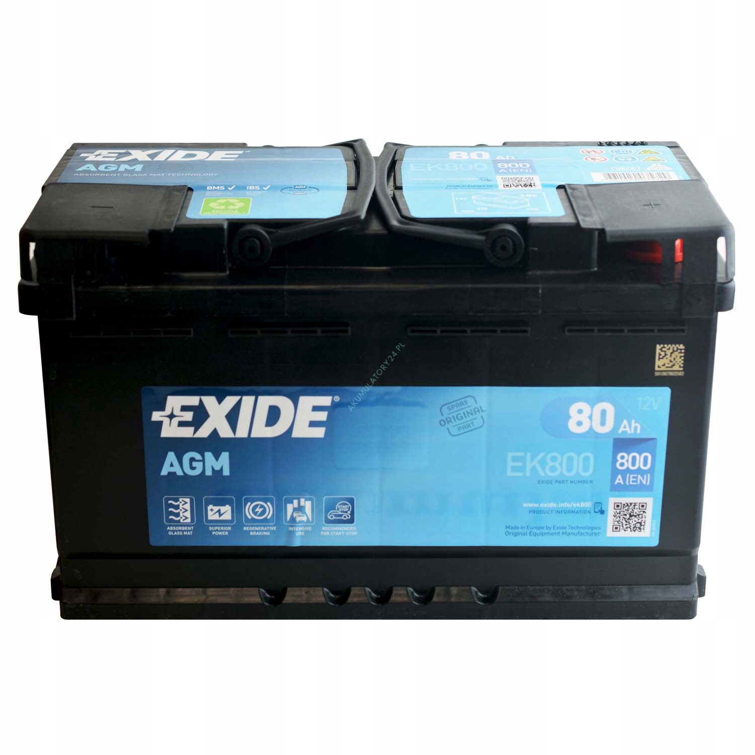 EXIDE EK800 80AH 800A AGM START-STOP Producent części Exide