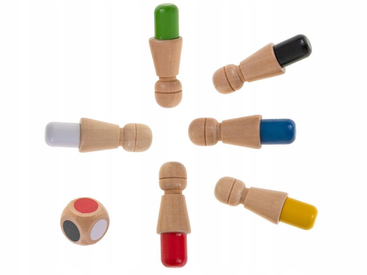 DREWNIANE KLOCKI GRA LOGICZNA DOPASUJ KOLORY Liczba elementów 26