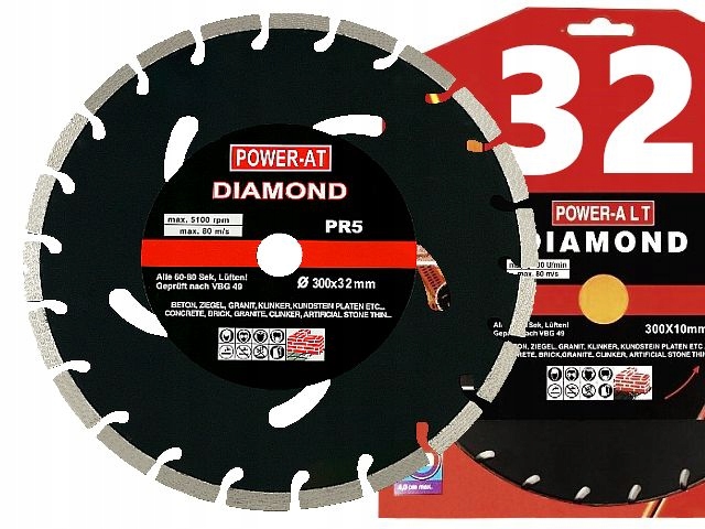 

Tarcza diamentowa 300 X 32 do betonu segmentowa