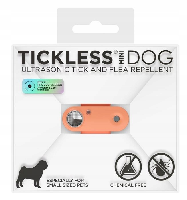 Tickless Mini urządzenie ultradźwiękowe na kleszcze i pchły dla psa Peach