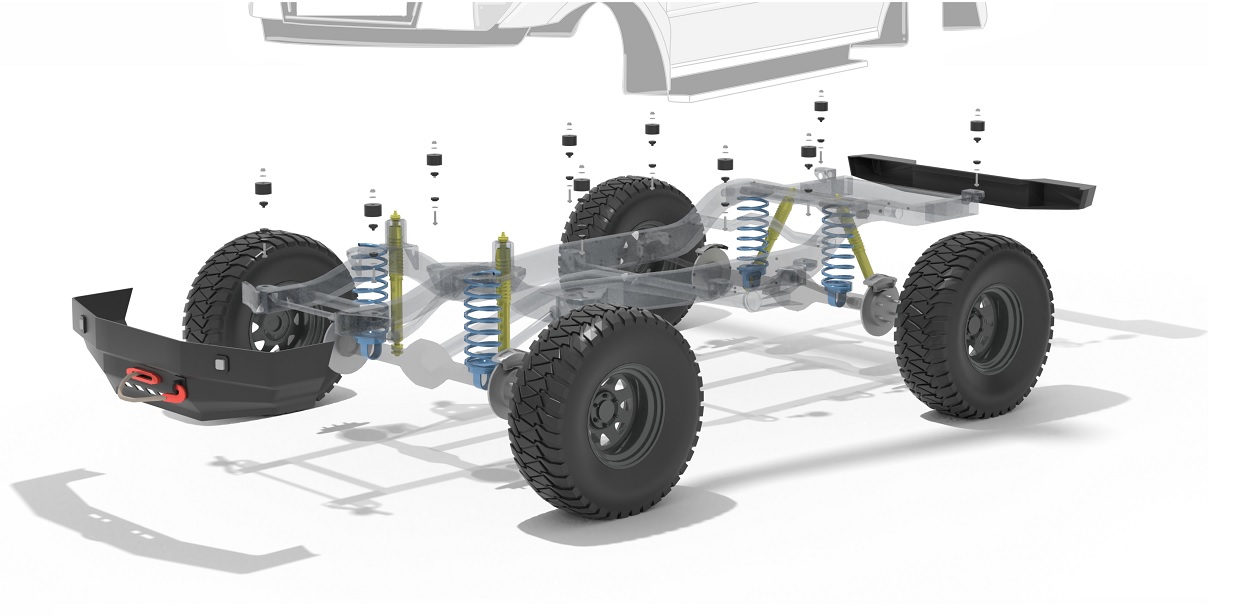 NISSAN XTERRA WD22 Body Lift 50mm lift 2 cale Producent części Inny