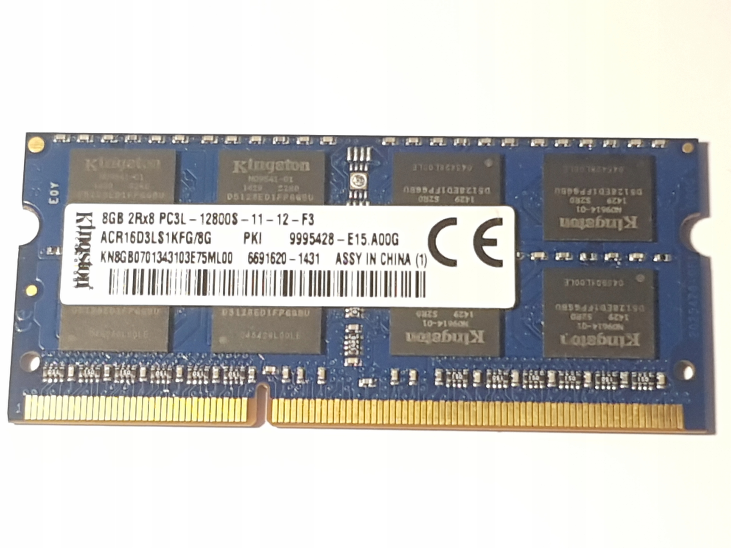 pamięc 8GB DDR3L Kingston ACR16D3LS1KFG/8G 1600 Mhz PC3L-12800 PMC2805