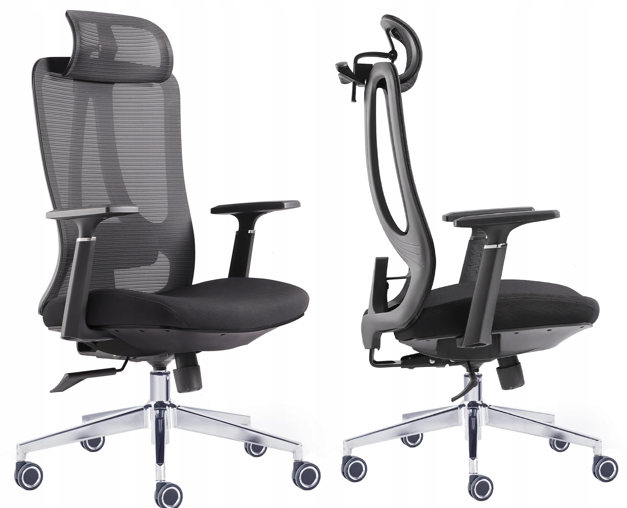 Fotel Biurowy Ergonomiczny Krzesło Obrotowe Do Pracy Przy Biurku Norma Bhp